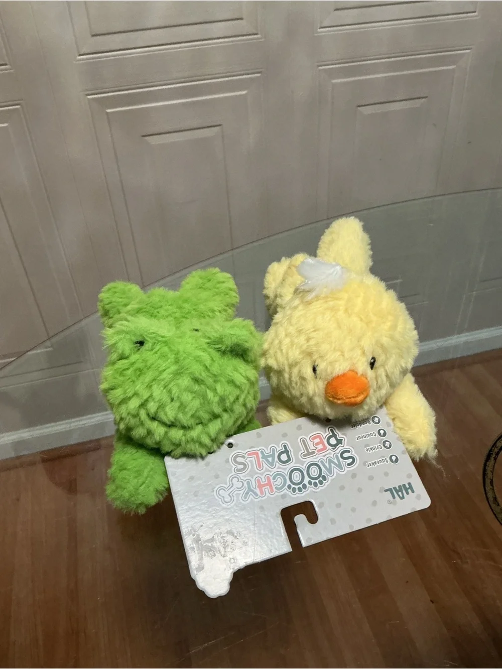 Smoochy Pet Pals Dog Plush Toy 2  Frog & Duck 9” With Clinker & Squeaker